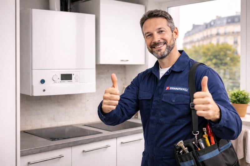 Vérification d'une chaudière à gaz dans le 75019