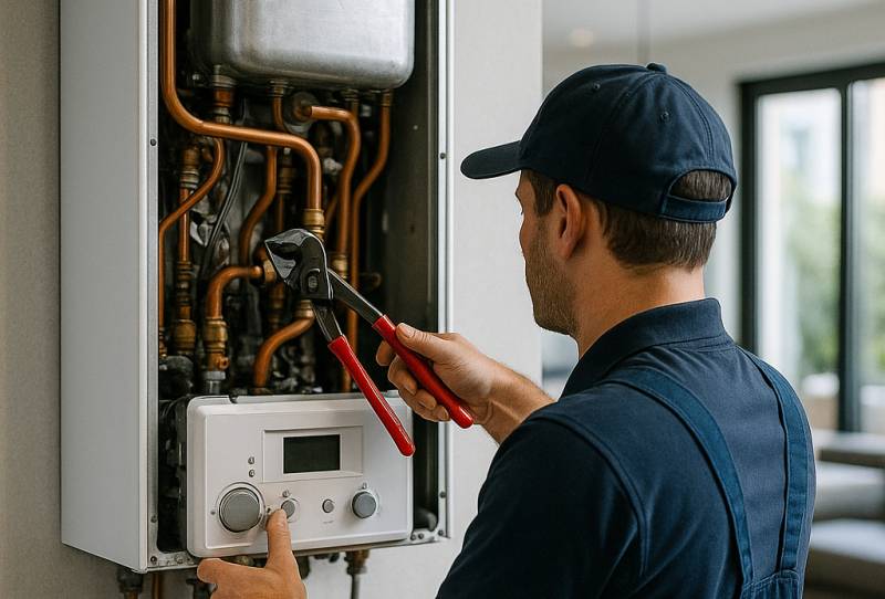 Maintenance d'un système de chauffage dans le Marais