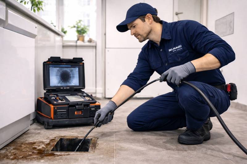 Inspection caméra de canalisation dans le 1er arrondissement de Paris 