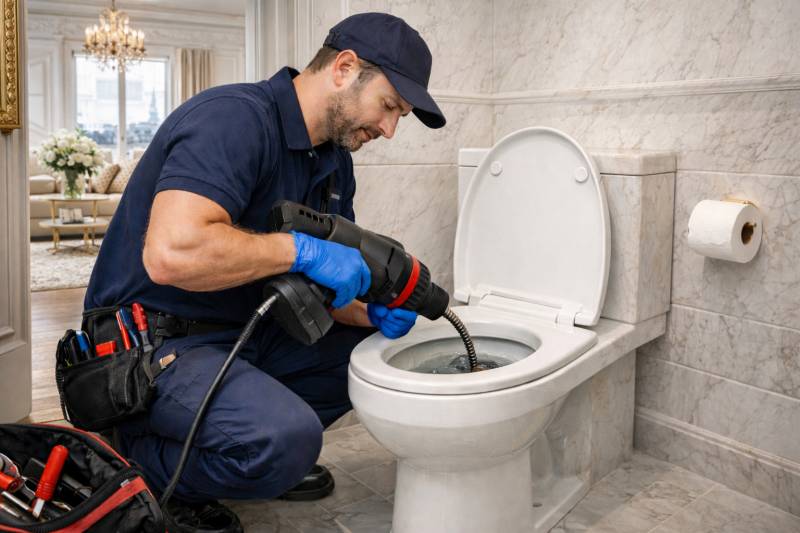 Débouchage d'un WC à Paris 75001