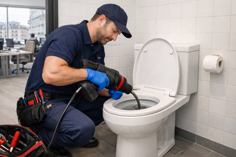 Débouchage de WC de bureaux à Paris