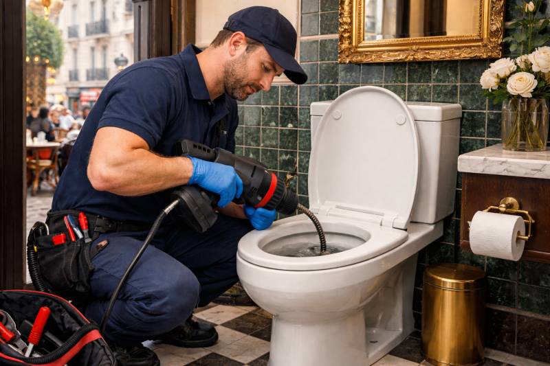 Débouchage de WC de restaurant à Paris