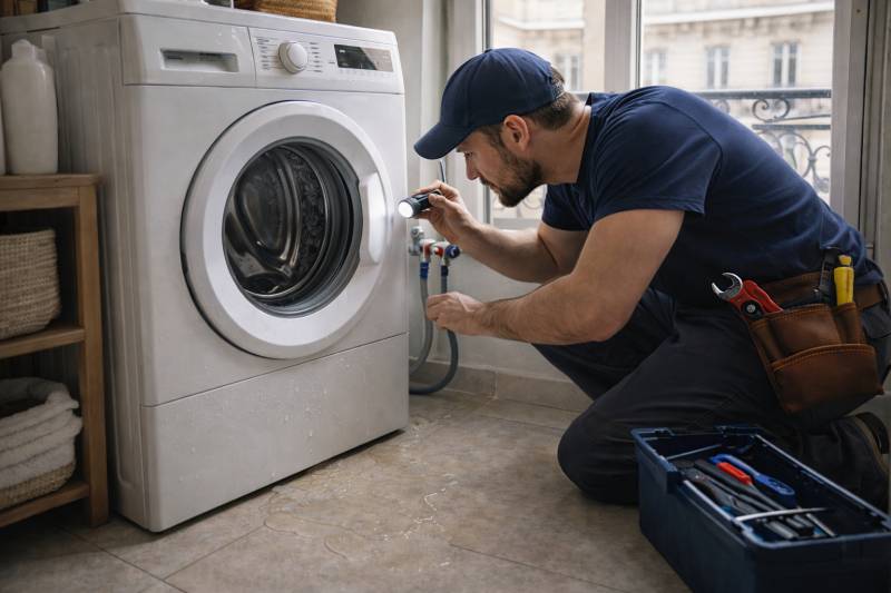 Dépannage d'une machine à laver en panne à Paris