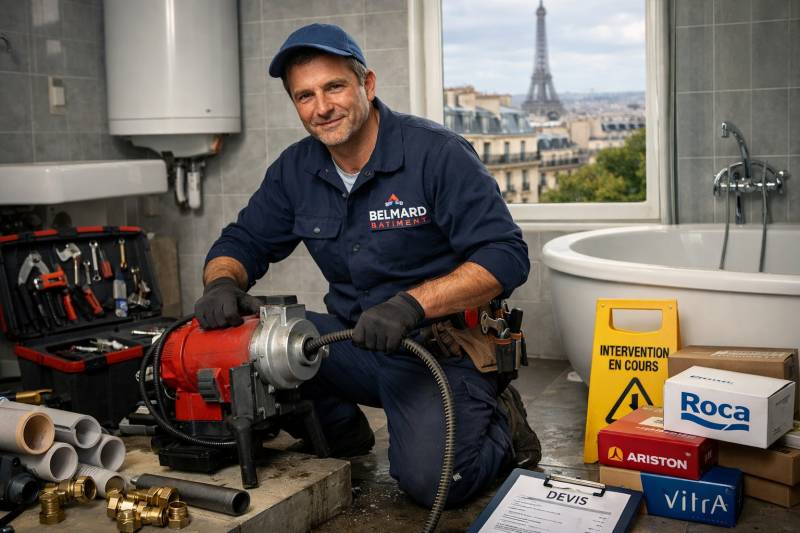 Débouchage de canalisation dans le 75017