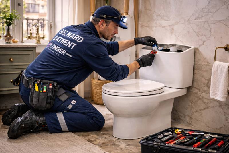 Intervention en urgence pour fuite de chasse d’eau WC Paris 16e