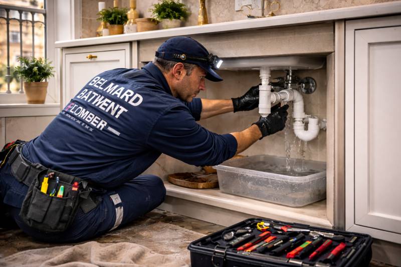 Dépannage urgent fuite de siphon évier Paris 16