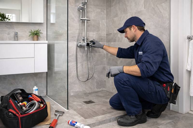 Installation d'une douche italienne dans le 75019